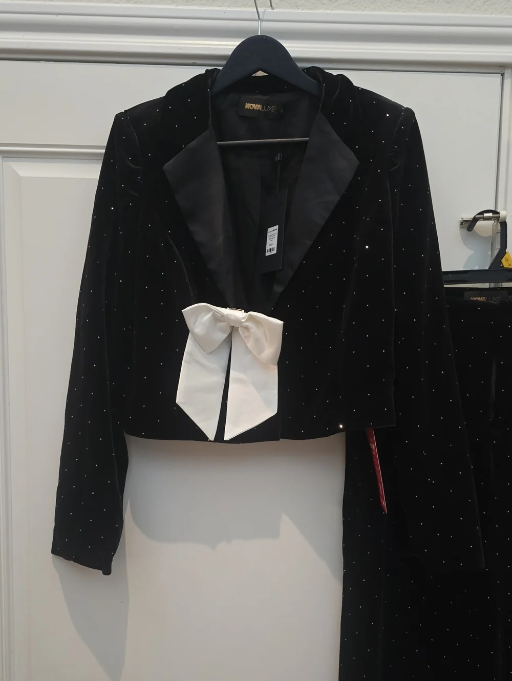 Fashion Nova Womens LUXE Just Like Magic Velver Blazer Pant Set Size L